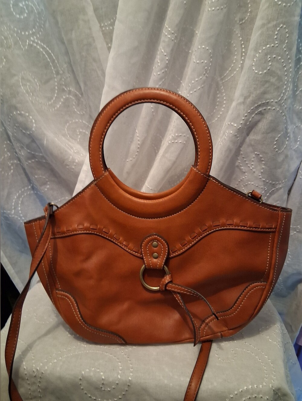 Relic Tan Brown Round-Handle Shoulder Bag